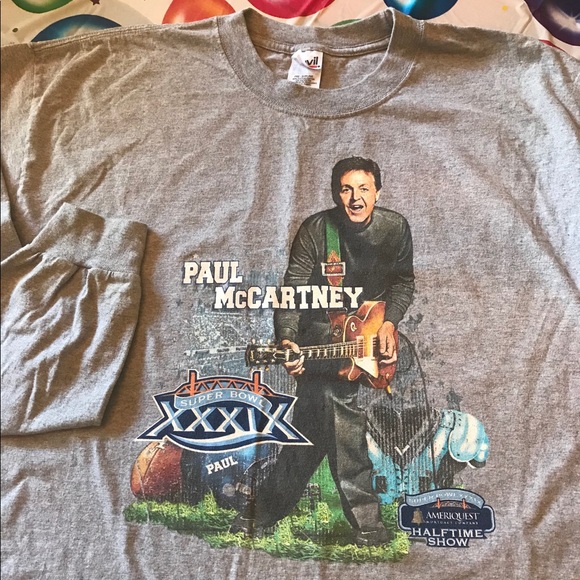 Anvil Other - Vtg 2005 Paul McCartney Super Bowl 1/2 time shirt